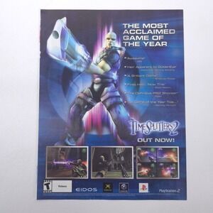 TimeSplitter Video Game Print Ad PlayStation 2 Xbox GameCube Vintage Advertising